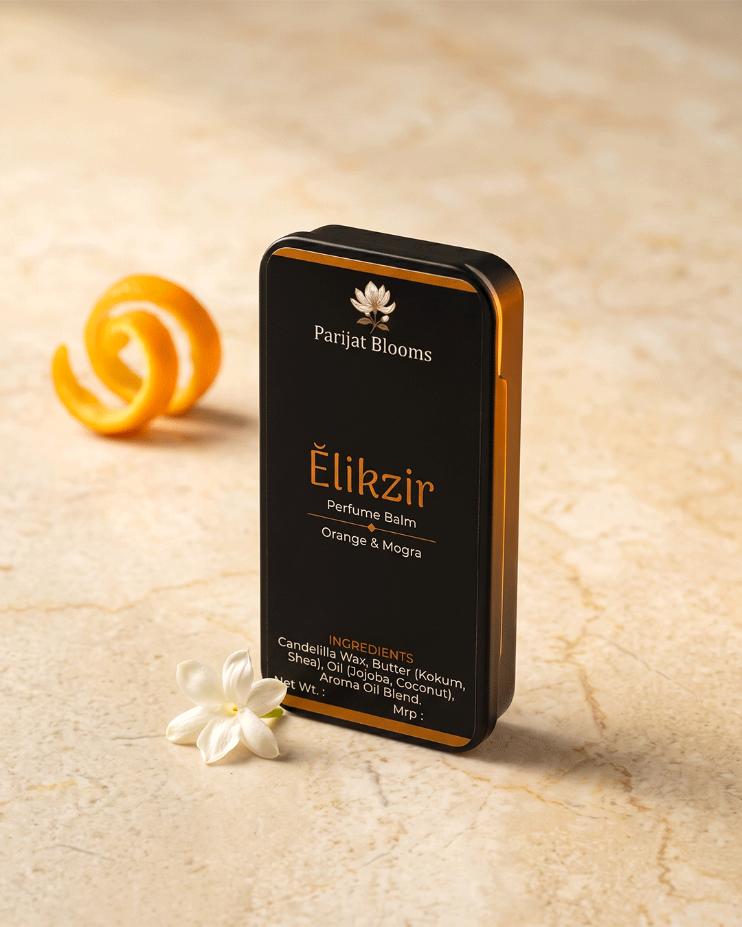 Ĕlikzir Orange Mogra Perfume Balm
