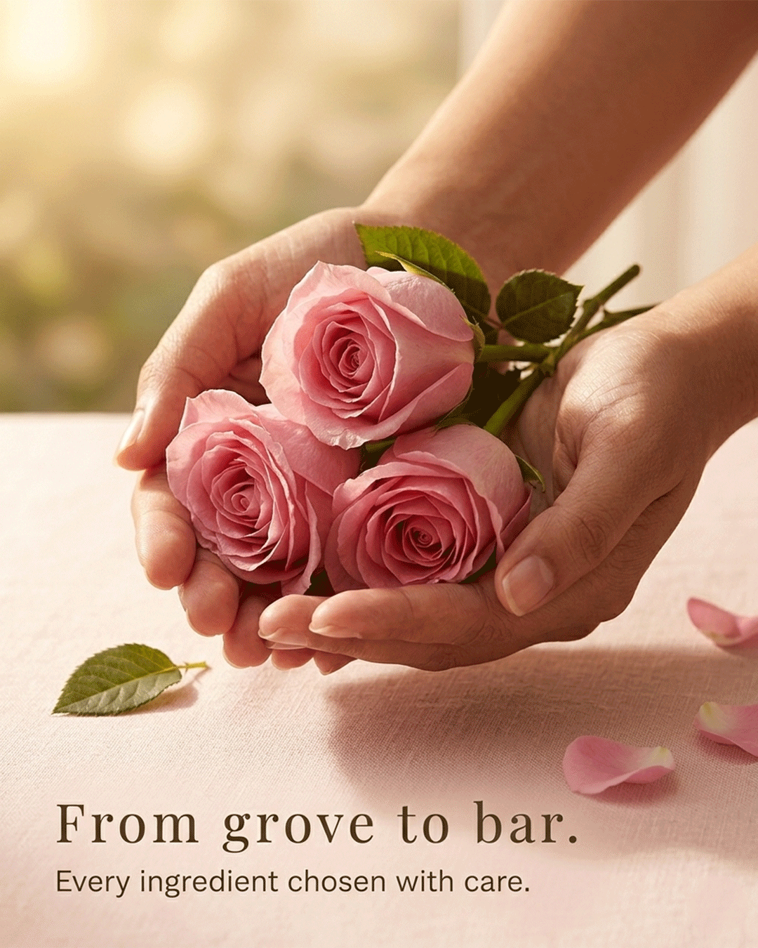 Gulab Handcrafted Bath Bar ingredient rose essential oil source and craft — small batch handcrafted soap Parijat Blooms