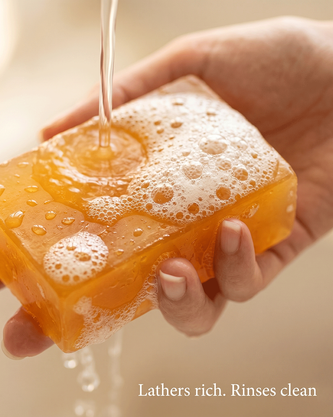 Kesar Handcrafted Bath Bar soap texture closeup — feel the royal ayurvedic brightening skin glow formula by Parijat Blooms