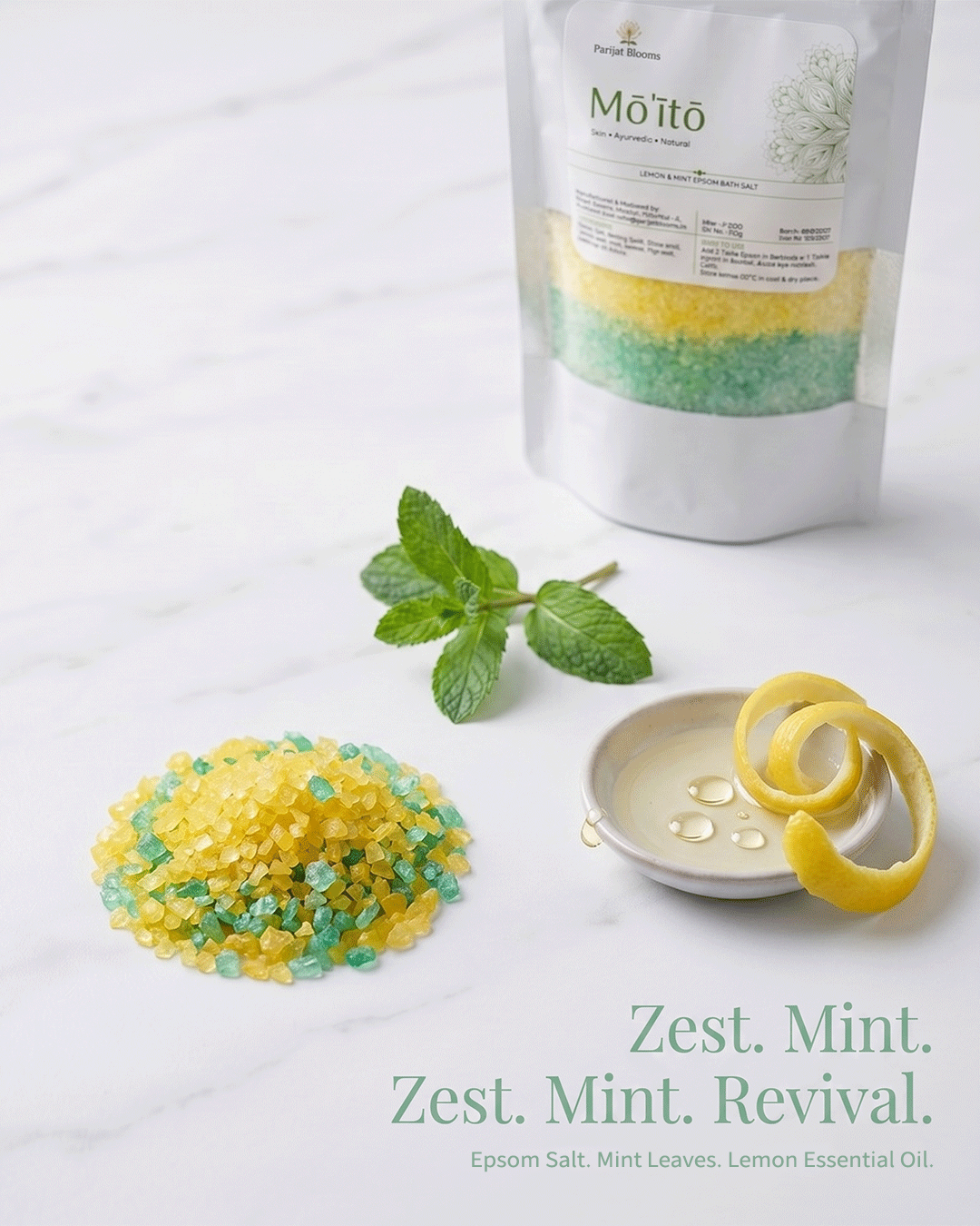 Mō'ītō Lemon Mint Epsom Bath Salt