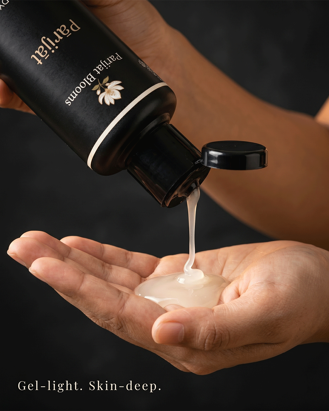 Parijat Mogra Face Body Wash face body wash texture closeup — feel the floral ritual feminine aromatic floral gentle cleansing skin glow formula by Parijat Blooms