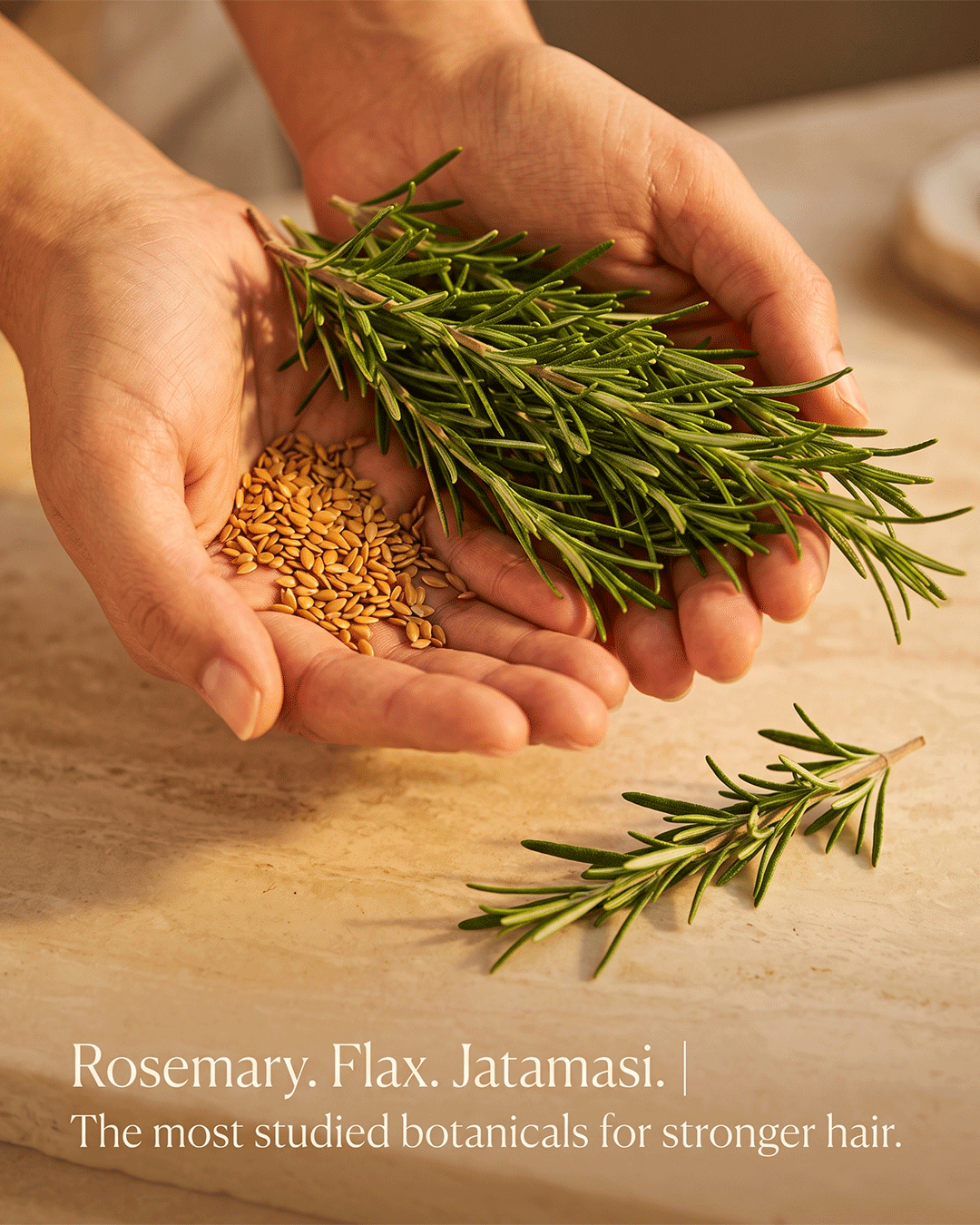 Rosemary and flax seed source and craft — small batch anti hair fall hair pack Parijat Blooms